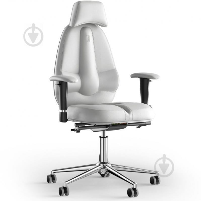 Кресло KULIK SYSTEM CLASSIC Кожа с подголовником без строчки Белый (12-901-BS-MC-0102)
