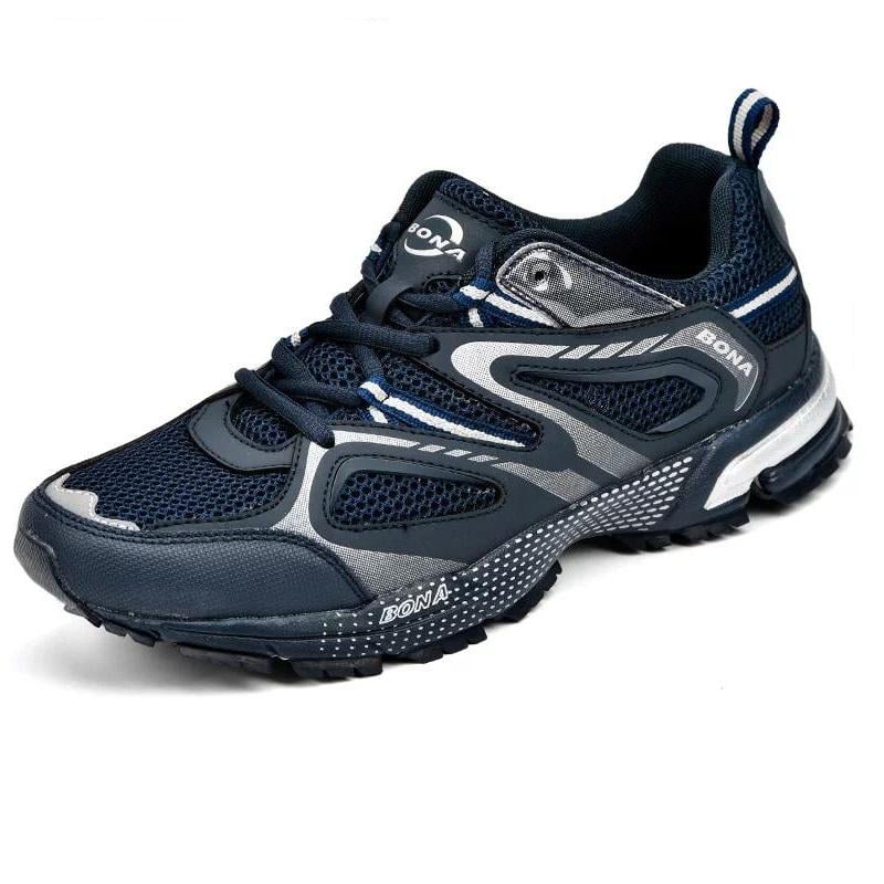 Кросівки чоловічі Bona текстиль/шкіра р. 44 Синій/Сірий (6803202)