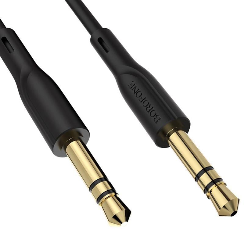 Аудио кабель Borofone BL1/AUX 3 pin 3,5 мм на 3 pin 3,5 мм 1 м Black