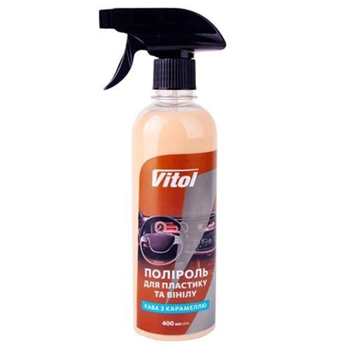 Полироль для пластика и винила Vitol Кофе с карамелью 400 мл (26037720)