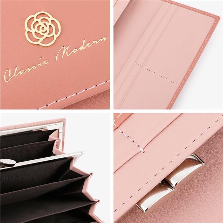 Гаманець жіночий на магніті з клямкою для дрібниці 19х9,5 см Рожевий (3.12.25) - фото 5 Гаманець жіночий на магніті з клямкою для дрібниці 19х9,5 см Рожевий (3.12.25) - фото 5