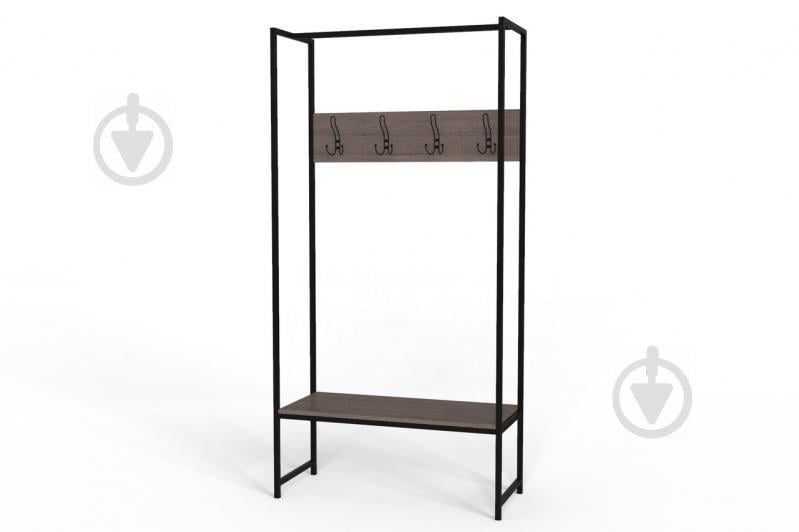 Вешалка напольная Ferrum-decor Трелис 12 180x90x38 см Дуб Сонома / Черный (XK00275)