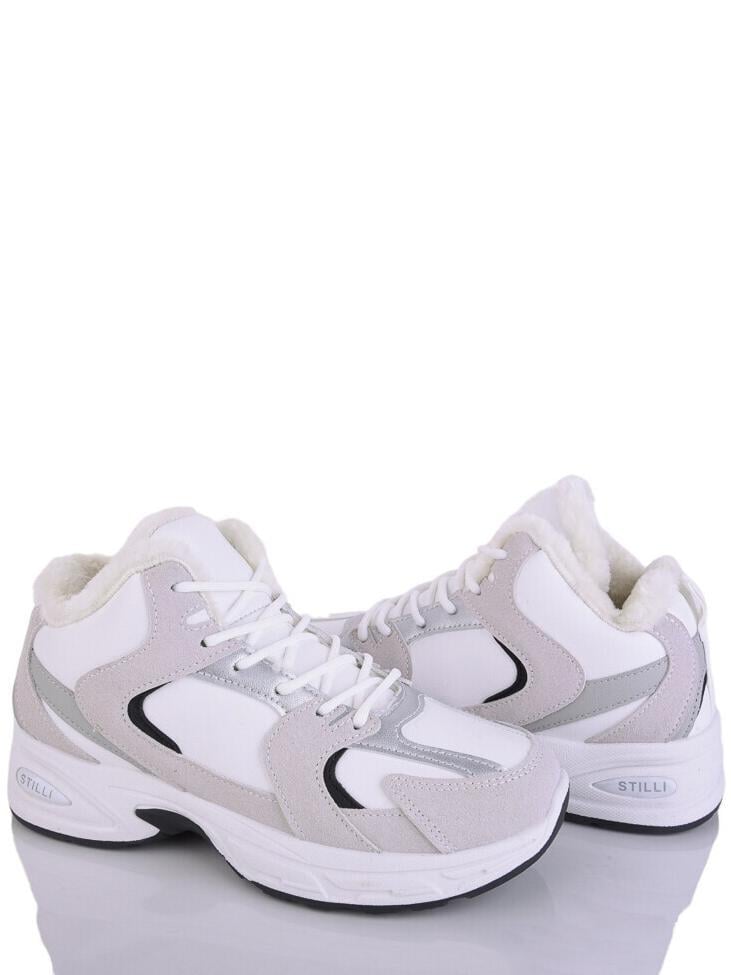Кроссовки кожаные на меху Stilli MN200-8 р. 37 Молочный