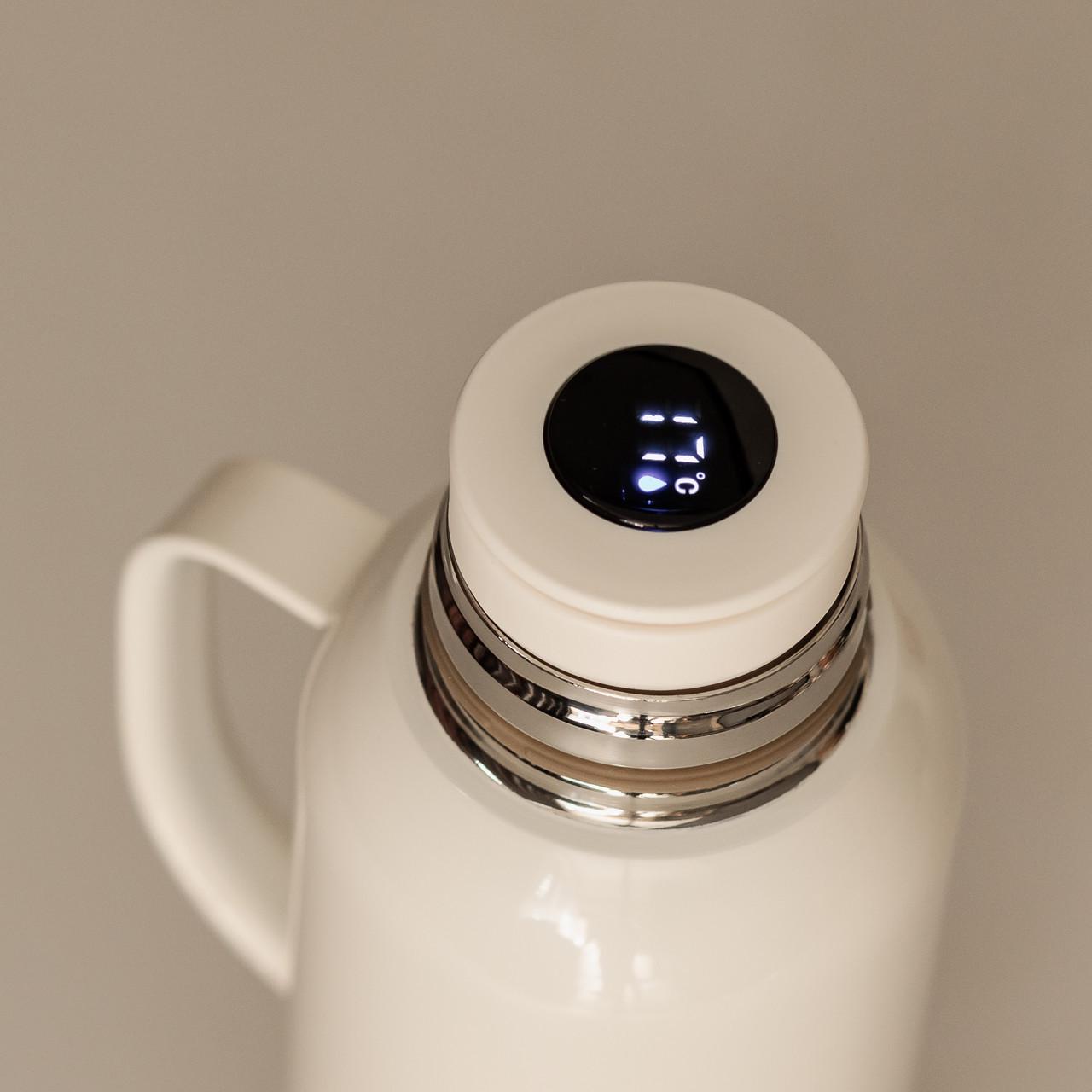 Термос Vacuum с датчиком температуры на 820 мл Белый (2431237176) - фото 5