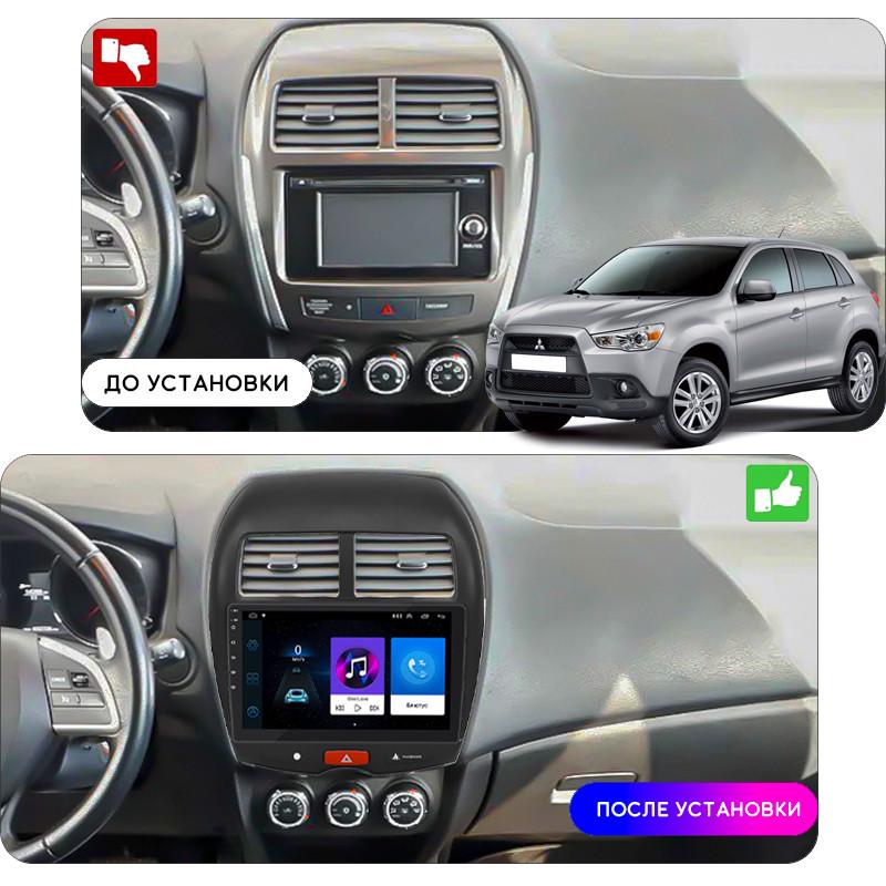 Автомагнітола штатна 10" Lesko для Mitsubishi ASX I Restyling 2012-2016 1/16Gb Wi-Fi Optima (1650273429) - фото 3