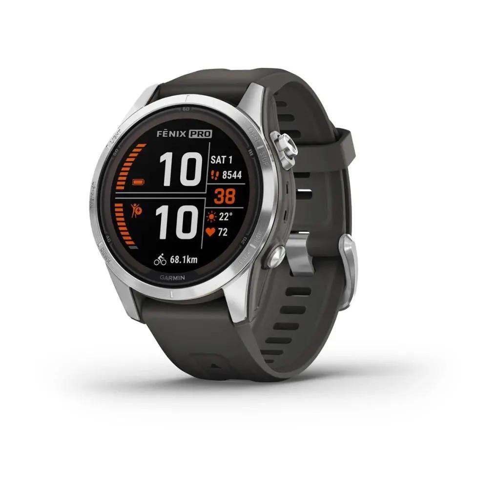 Смарт-годинник Garmin Fenix 7S Pro Solar Silver with Graphite Band (010-02776-00/01) Смарт-годинник Garmin Fenix 7S Pro Solar Silver with Graphite Band (010-02776-00/01)
