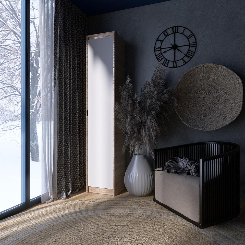 Шкаф-пенал закрытый Эверест Сити-400 204,6x40,2x38 см Дуб сонома/Белый (EVR-071094) - фото 4 Шкаф-пенал закрытый Эверест Сити-400 204,6x40,2x38 см Дуб сонома/Белый (EVR-071094) - фото 4