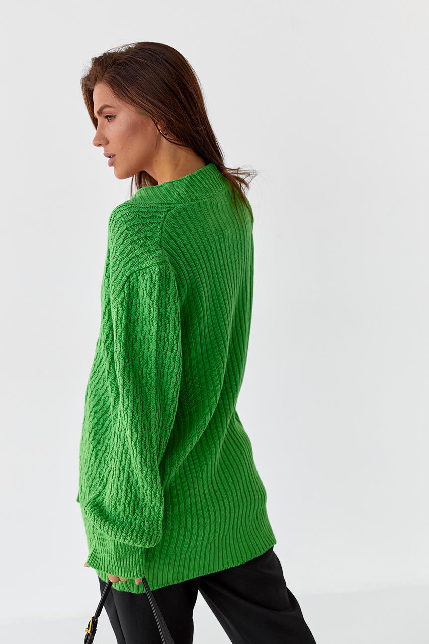Кардиган удлиненный M Салатовый (9527890) - фото 2 Кардиган удлиненный M Салатовый (9527890) - фото 2