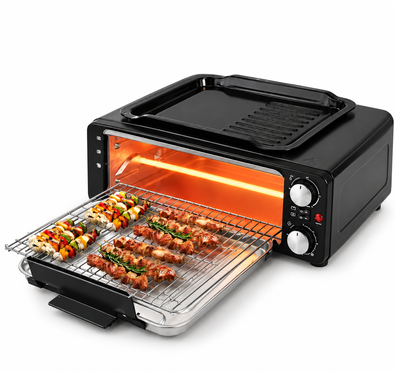 Электропечь настольная Top Kitchen TK-1400 6в1 4000 Вт с грилем фритюрницей тостером 14 л (Tk1400)