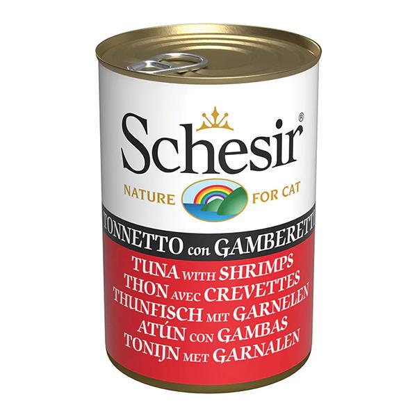 Корм влажный для кошек Schesir Tuna with Shrimps 140 г
