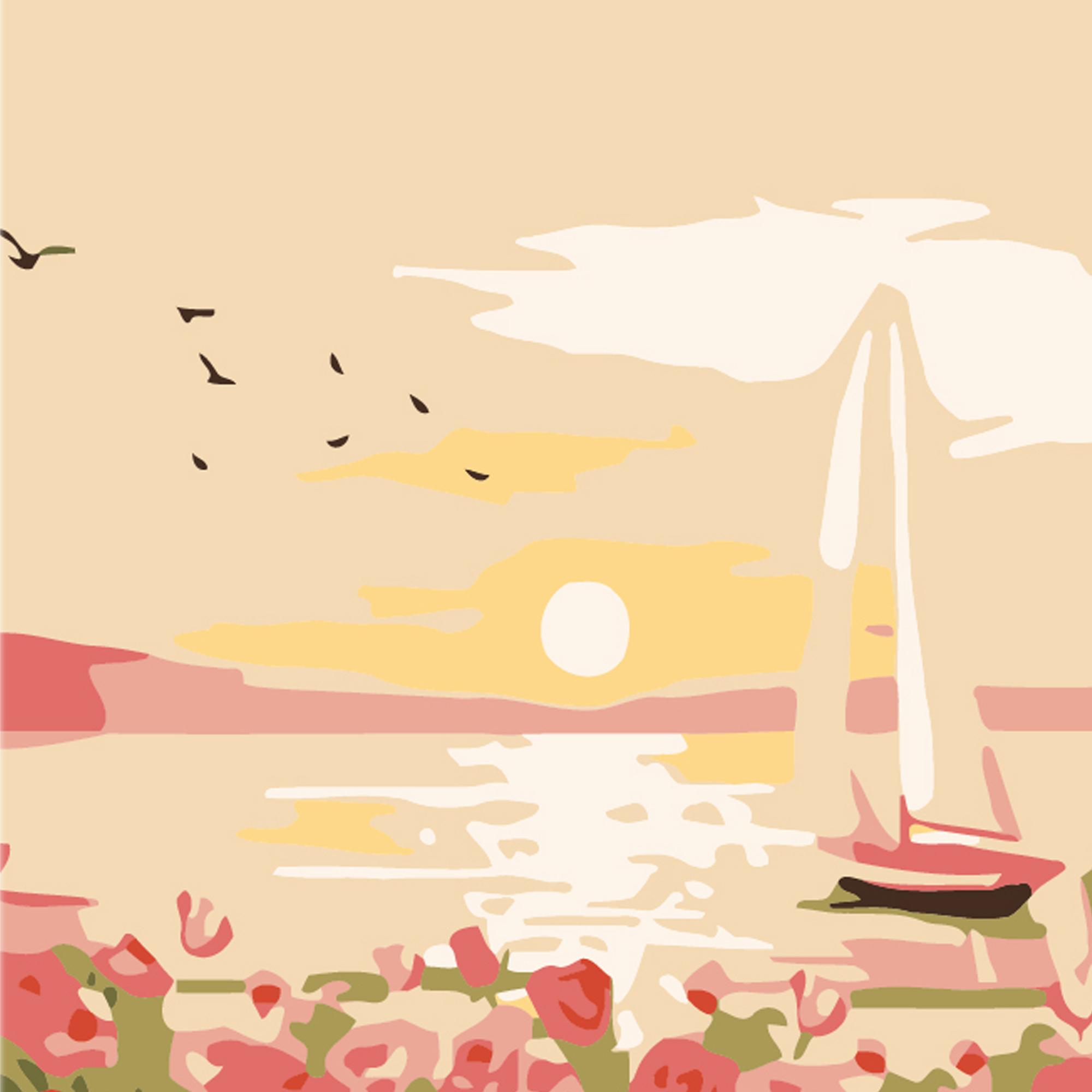 Картина по номерам Strateg Покой моря 20x20 см (Str-HH5757)