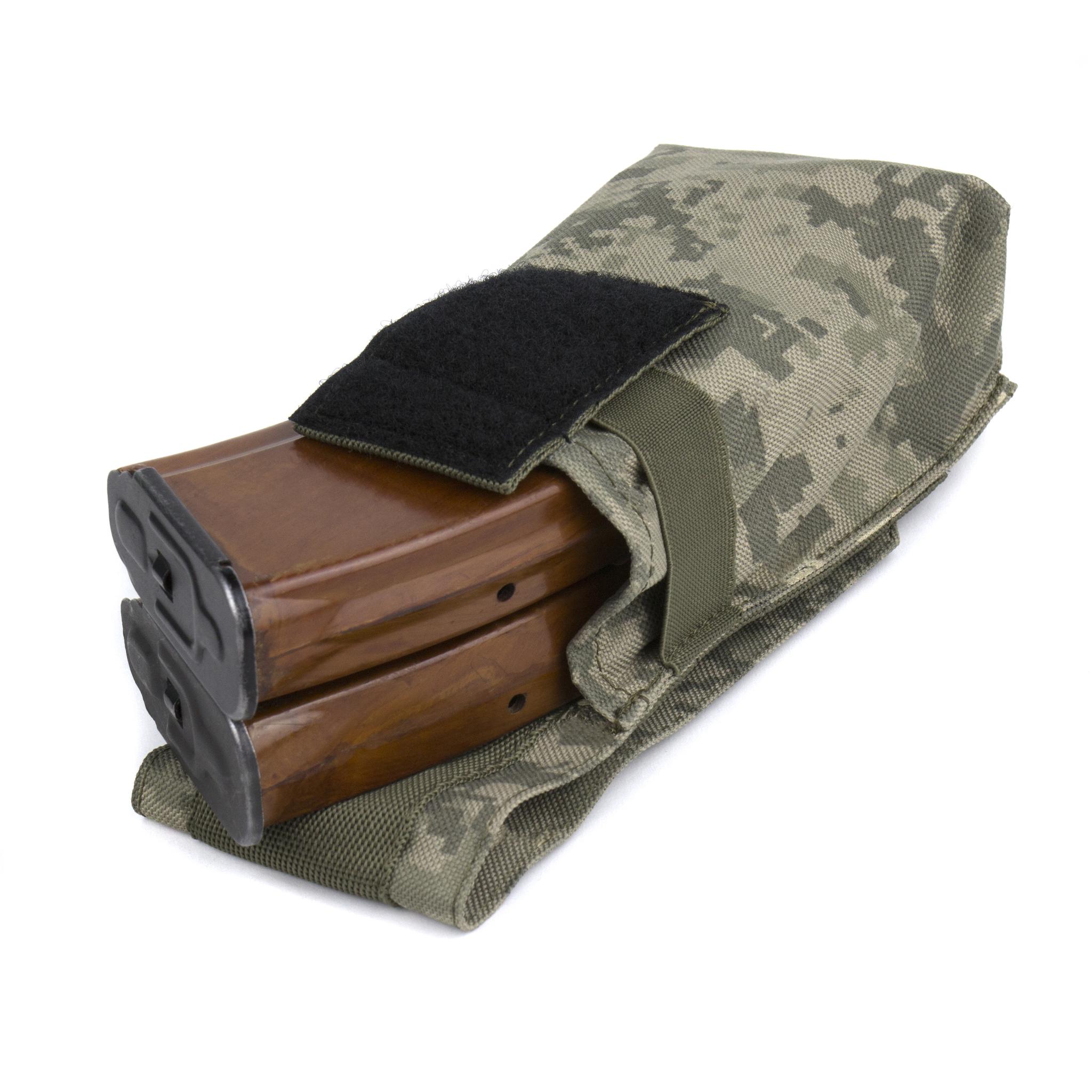 Подсумок для магазинов Dozen AK Pouch 2 Magazines закрытый Pixel Olive - фото 4