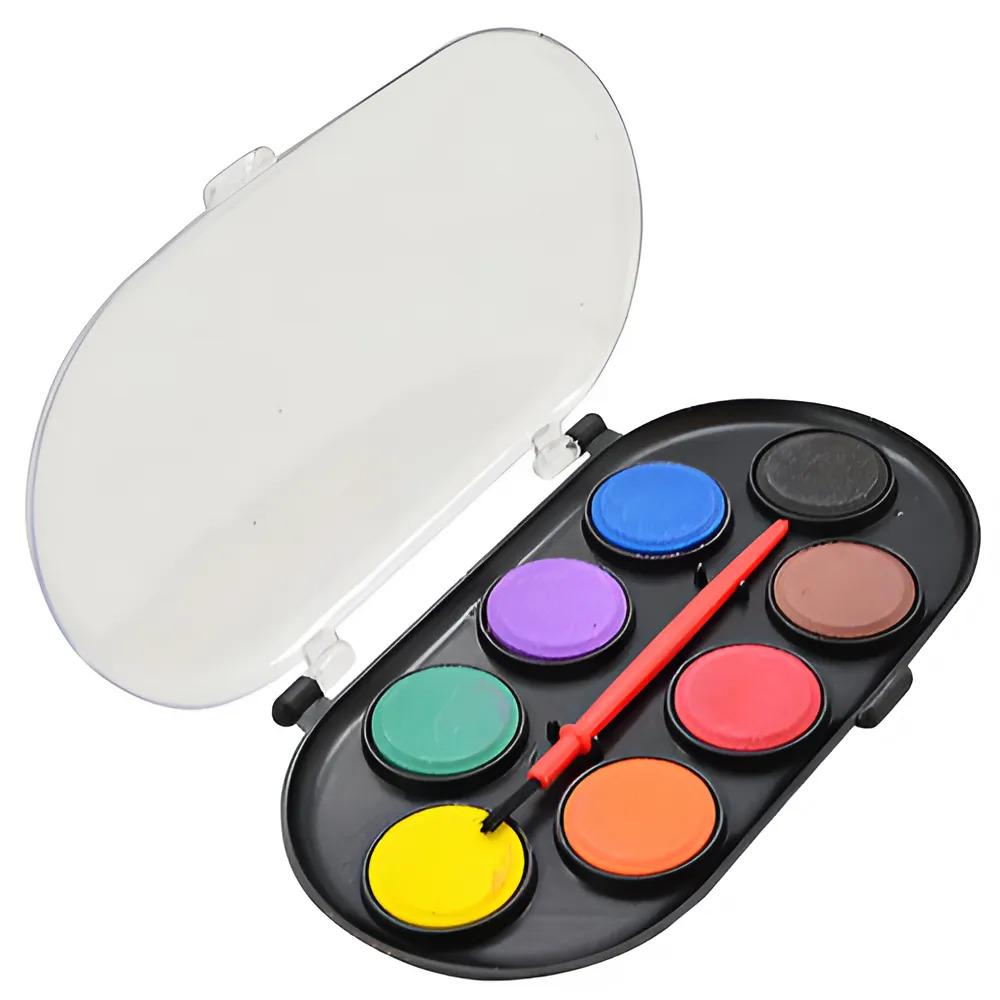 Акварельные краски полусухие Stenson WW00358ST с кисточкой 8 цветов (46afb9c7)