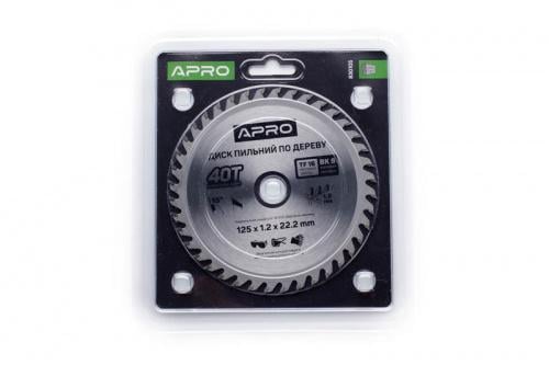Диск пильный по дереву Apro 125х22,2х40T (830105)