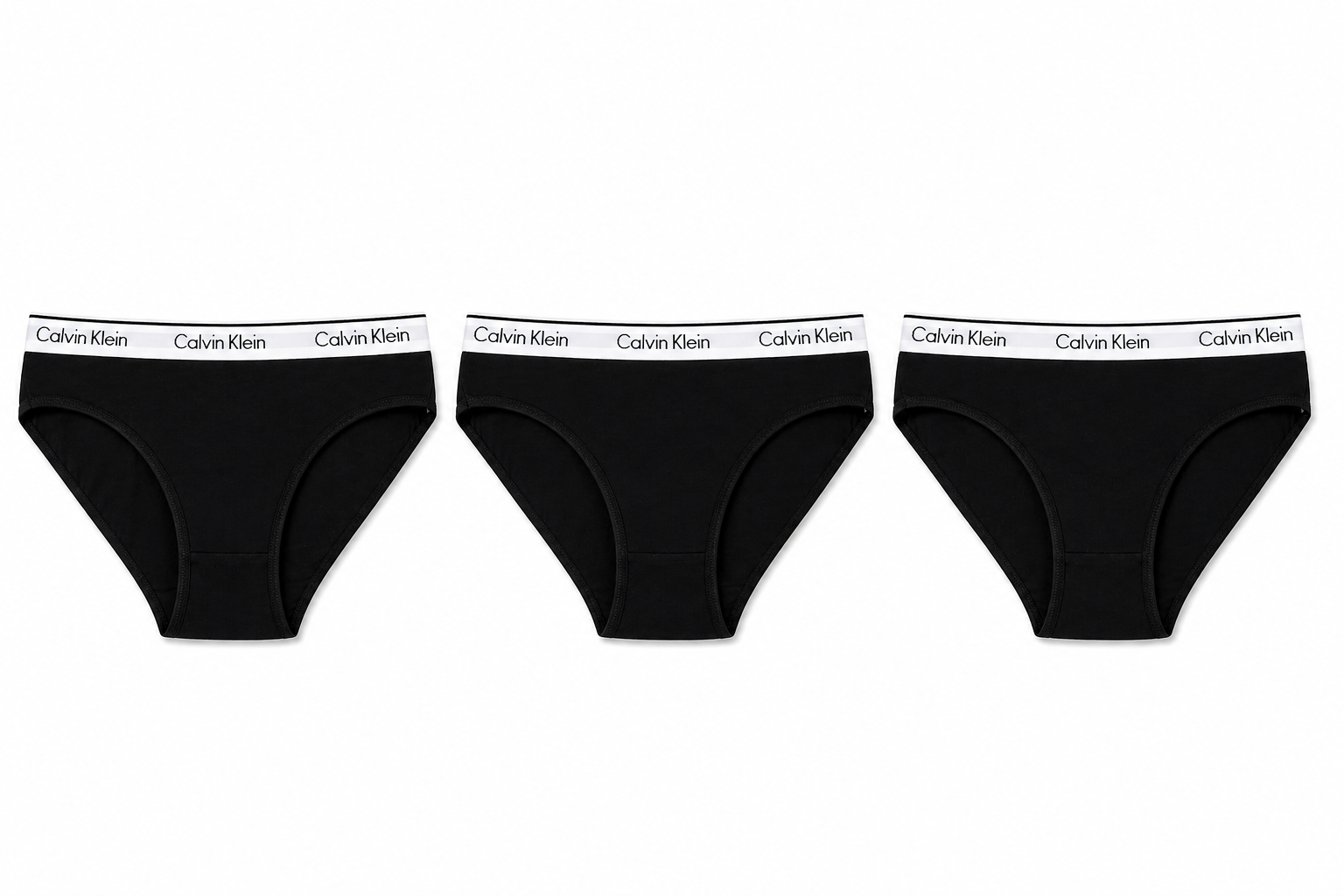 Трусики слепые женские Calvin Klein S 3 шт. Черный (1023496)