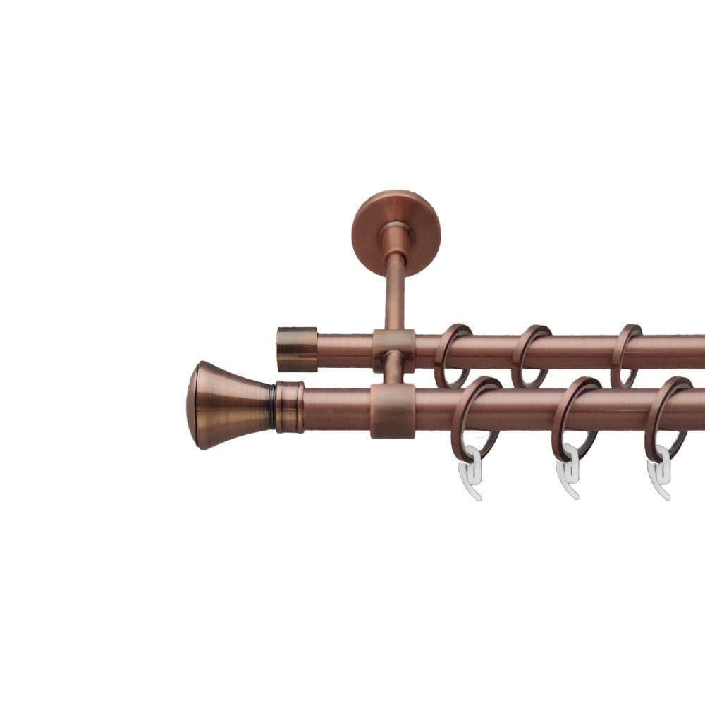 Карниз Orvit Люксор двухрядный гладкий 300 см Античная медь (6938829) Карниз Orvit Люксор двухрядный гладкий 300 см Античная медь (6938829)