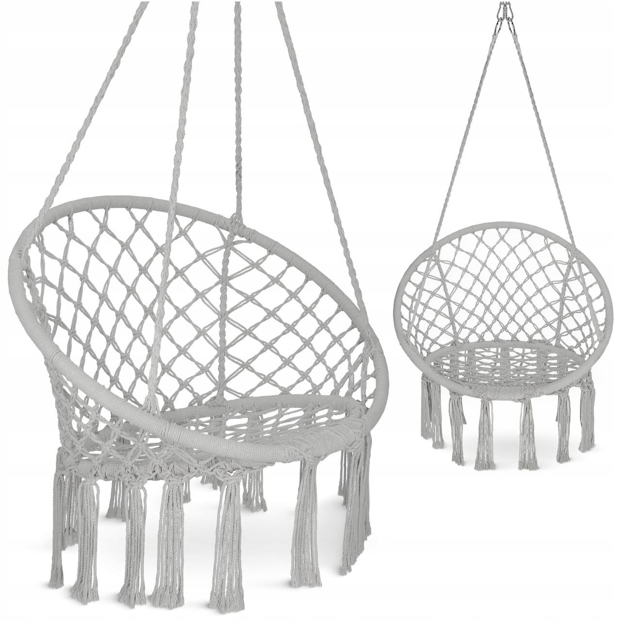 Кресло-качели 4fizjo Boho Dream 80 см Grey (P-5905973404525) - фото 3 Кресло-качели 4fizjo Boho Dream 80 см Grey (P-5905973404525) - фото 3