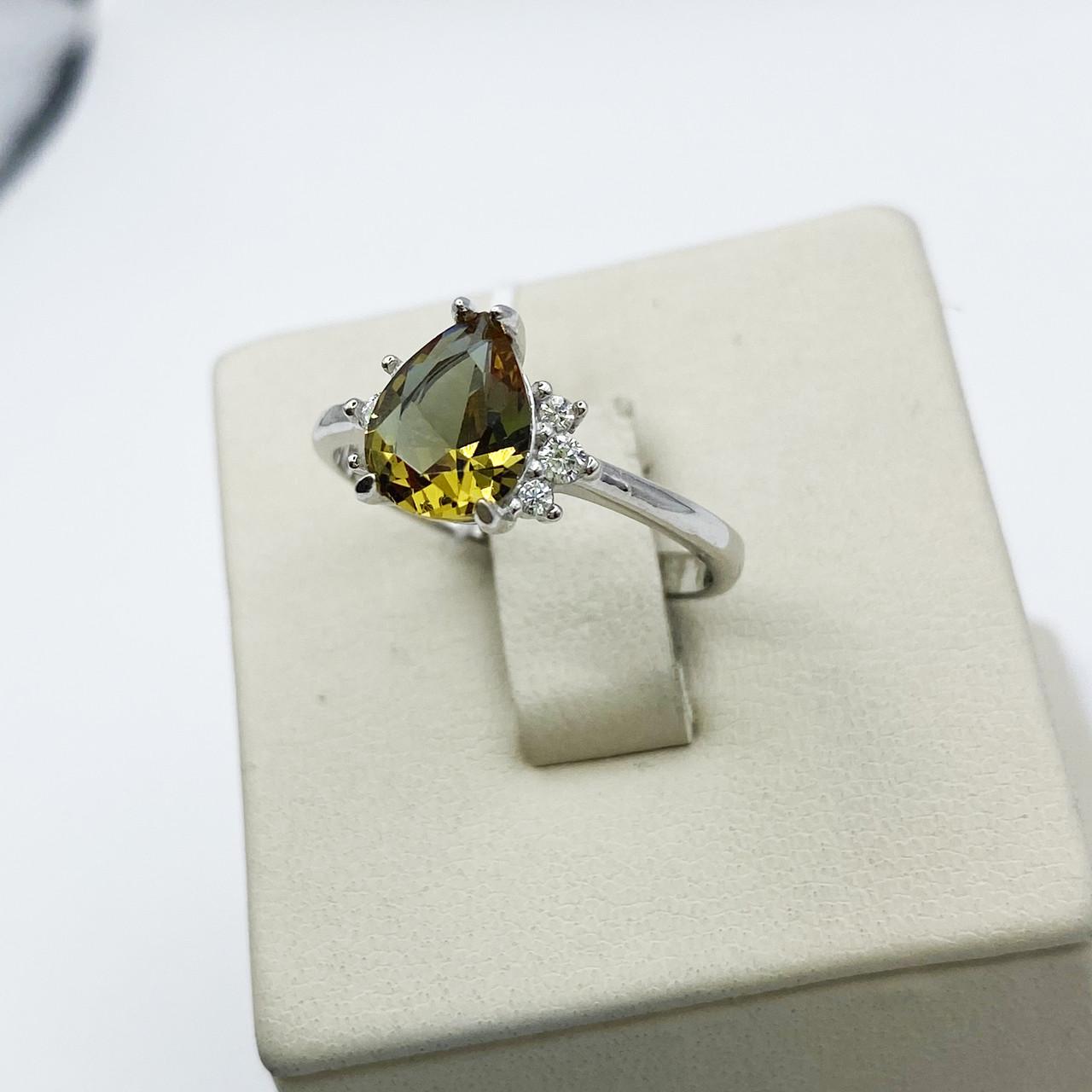 Каблучка срібна з султанітом р. 17,5 2,29 г (1937576861)