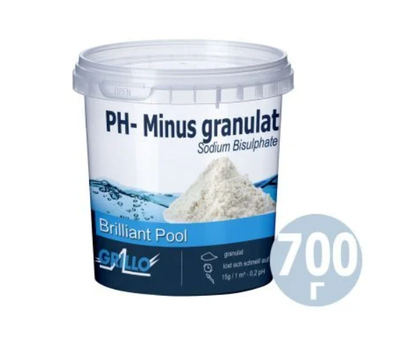 Средство для понижения уровня pH Grillo 80415 для бассейна в порошке 700 г (132-9-80415) Средство для понижения уровня pH Grillo 80415 для бассейна в порошке 700 г (132-9-80415)