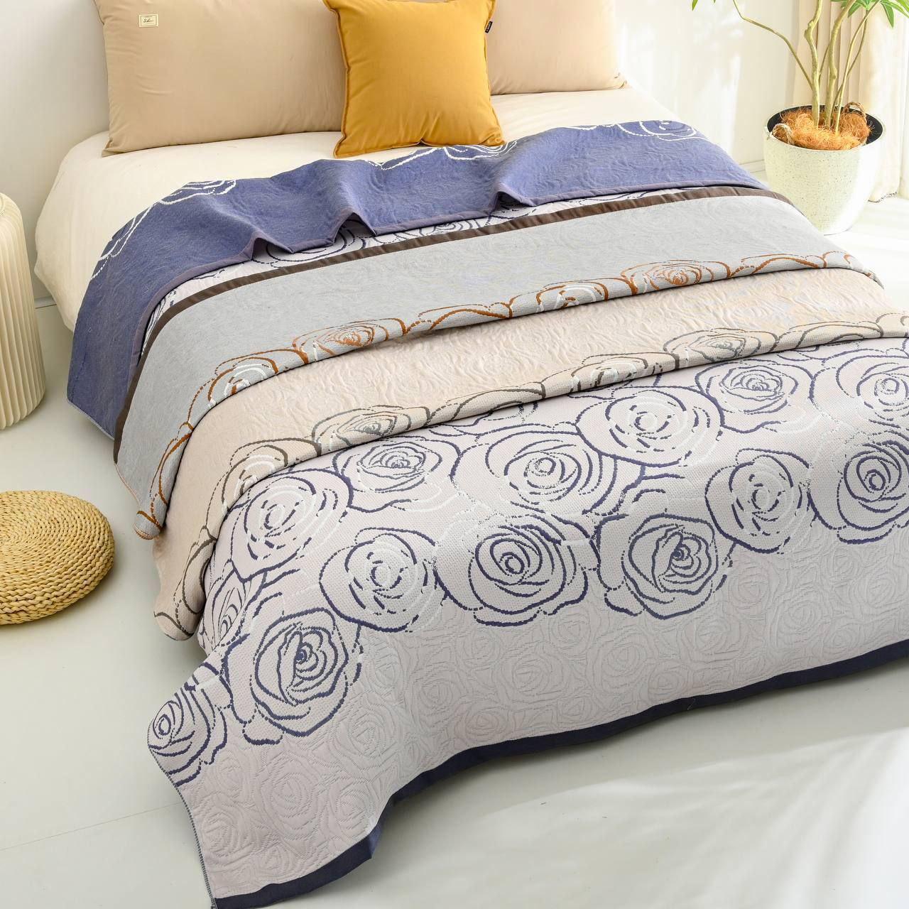 Покривало літнє Malloory Home 200x230 см Рожевий із синім (2321)