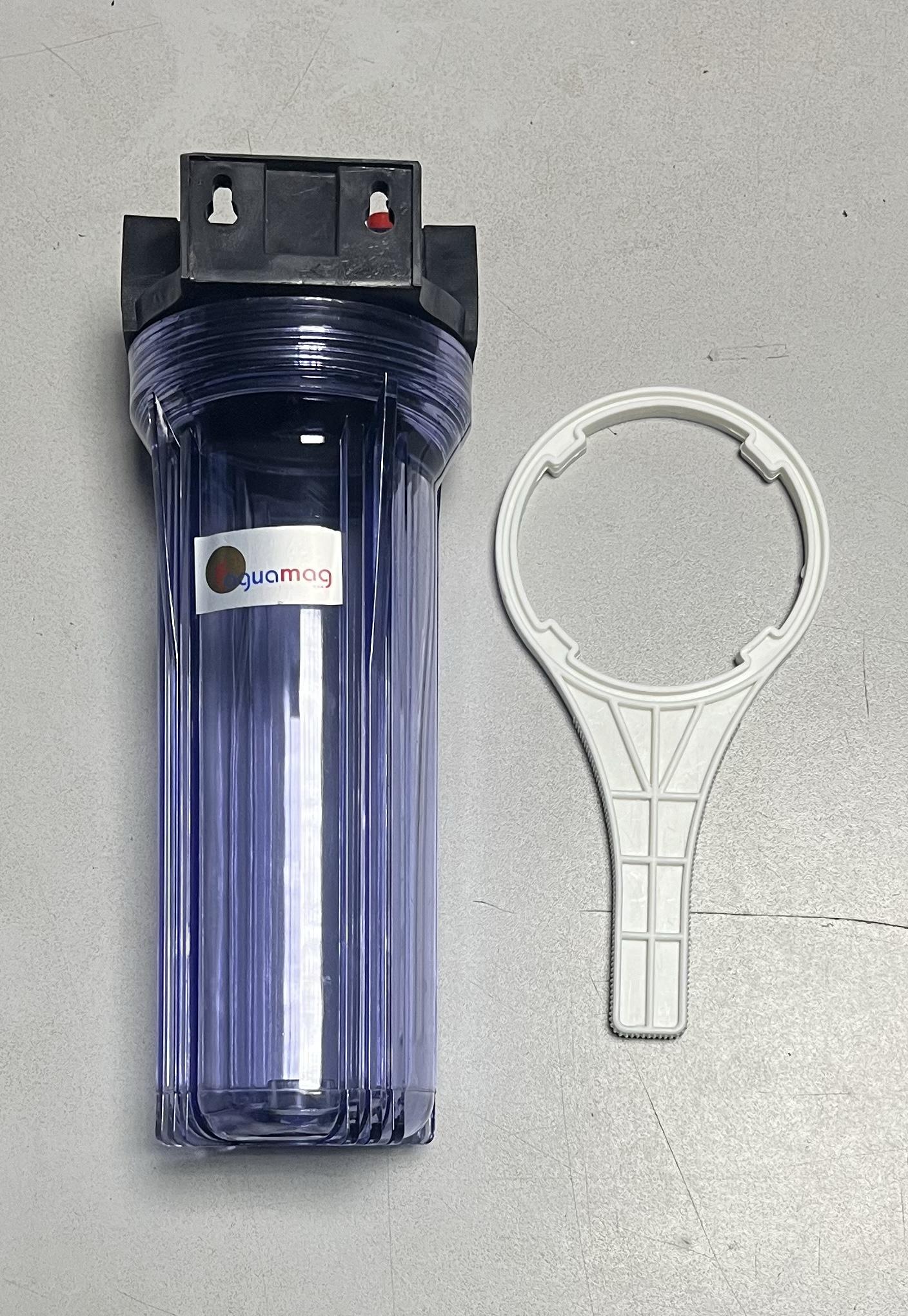 Корпус фільтра 3/4 Aquamag 6 бар з ключем та кріпленням прозорий корпус - фото 2 Корпус фільтра 3/4 Aquamag 6 бар з ключем та кріпленням прозорий корпус - фото 2