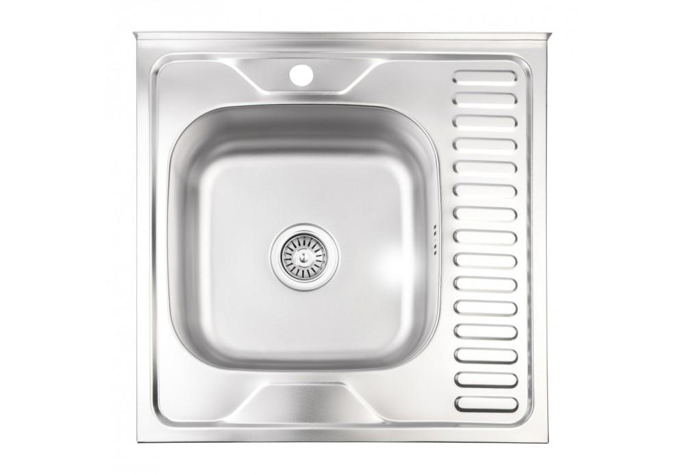 Кухонная мойка Lidz 6060-L 0,8 мм Decor (LIDZ6060LDEC08)