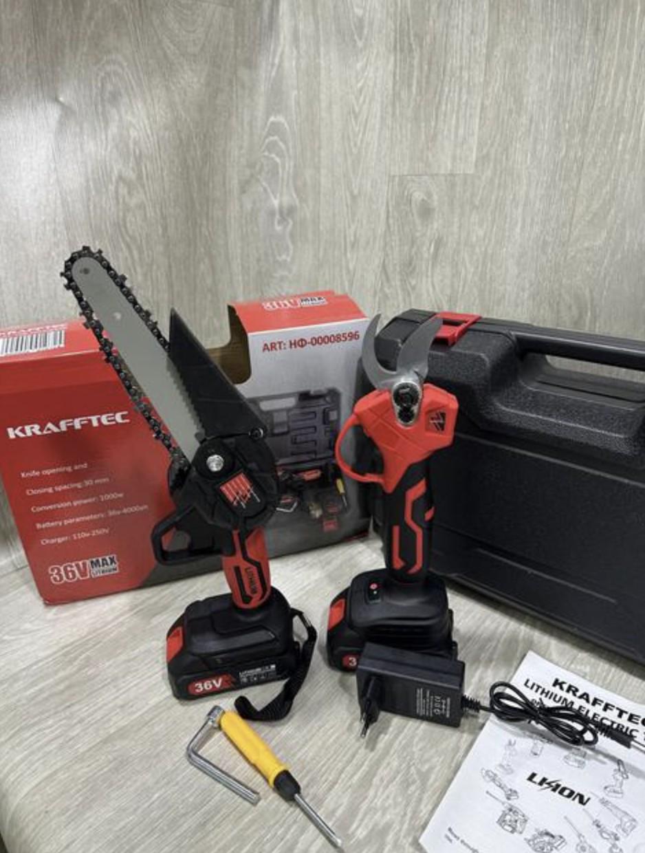 Набір пила/секатор KRAFFTEC 2в1 36V Набір пила/секатор KRAFFTEC 2в1 36V