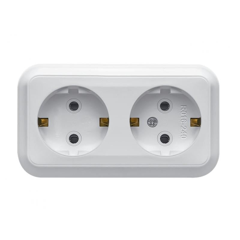 Розетка Marshel RO16-240 2-м наружная с заземлением (00000122227)