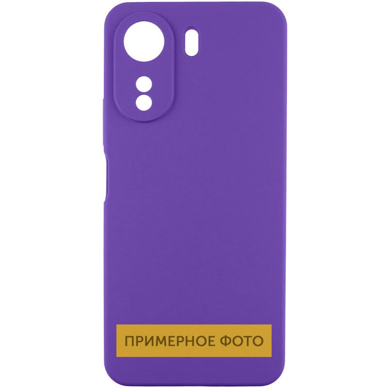 Противоударный чехол TPU GETMAN Liquid Silk Full Camera для Xiaomi Redmi 13C / Poco C65 Фиолетовый / Ultra Violet