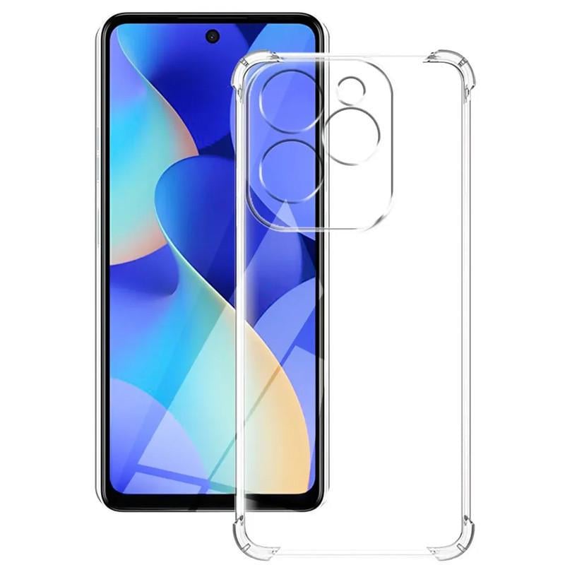 Противоударный TPU чехол GETMAN Ease logo усиленные углы Full Camera для Infinix Hot 40i (Безцветный) Прозрачный