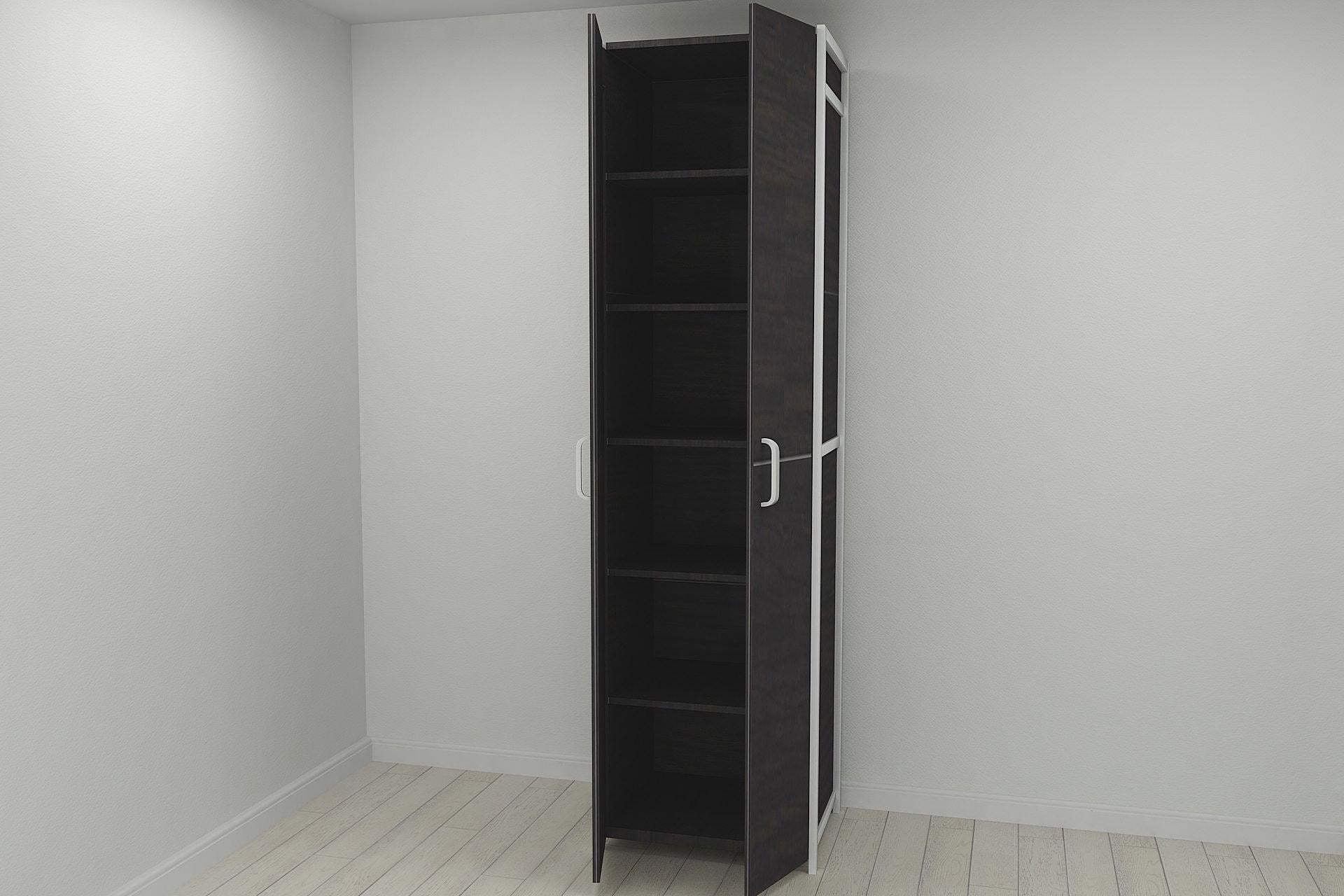 Шафа-гардероб Ferrum-decor Конект Уні секція 7 метал/ДСП 16 мм 220x60x50 см Білий/Венге Магія (FRD-104568) Шафа-гардероб Ferrum-decor Конект Уні секція 7 метал/ДСП 16 мм 220x60x50 см Білий/Венге Магія (FRD-104568)