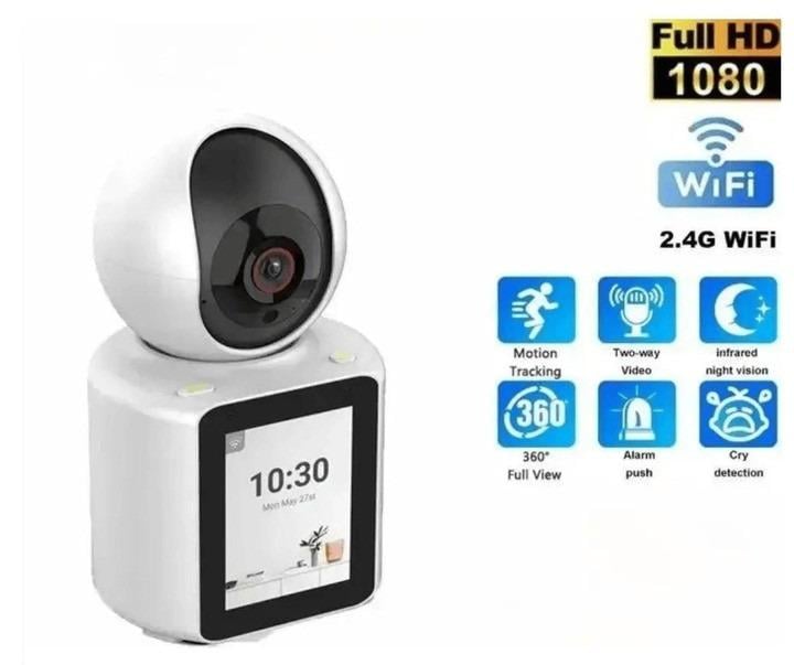 Камера відеоняня ICSEE настільна 3 МП з Wi-Fi підключенням Білий (V1-20C) - фото 5 Камера відеоняня ICSEE настільна 3 МП з Wi-Fi підключенням Білий (V1-20C) - фото 5