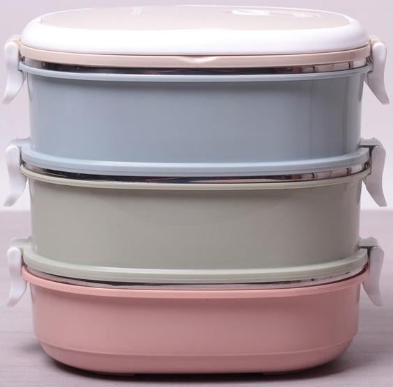 Ланч-бокс Kamille Food Box 3 емкости 700 мл 20х14,5х18,5 см