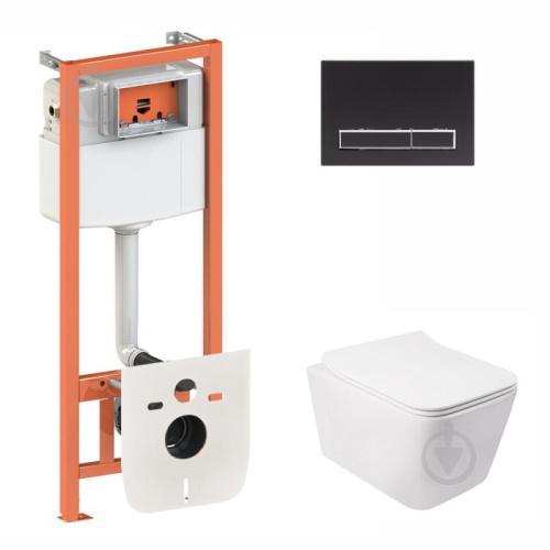 Набор инсталляция Qtap 3 в 1 Nest с панелью смыва линейной + унитаз с сиденьем Crow QT05335170W0133M425M08V1091MB Набор инсталляция Qtap 3 в 1 Nest с панелью смыва линейной + унитаз с сиденьем Crow QT05335170W0133M425M08V1091MB