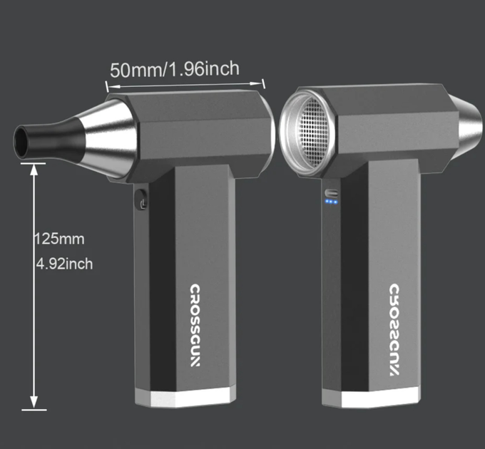 Вентилятор Crossgun для чистки ноутбуков 12V 1500 мАч 120000 об/мин Черный - фото 6