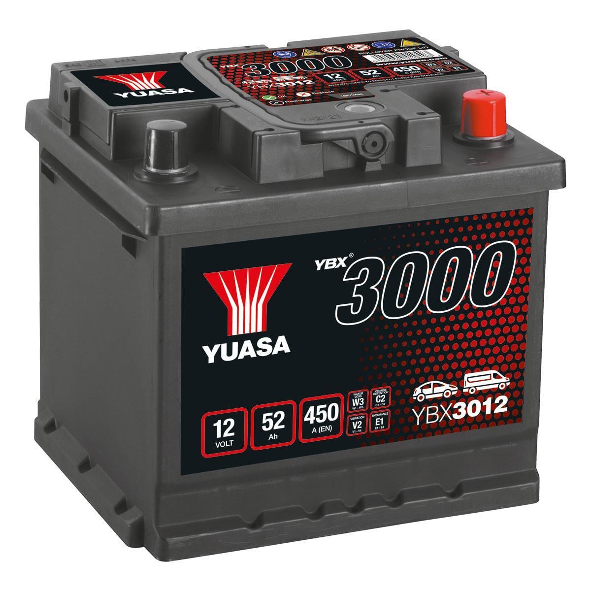 Аккумулятор YuasaBatteryEuropeGmb YBX3012 SMF 12V 52Ah