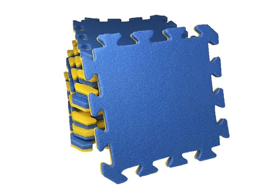 Пол мягкий-пазл 500х500х25 мм Желто-Синий (1994248444) - фото 2