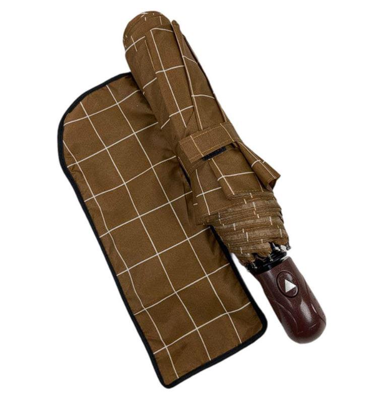 Зонт складной Checkers полуавтомат 8 спиц d 98 см Brown (30282) - фото 4 Зонт складной Checkers полуавтомат 8 спиц d 98 см Brown (30282) - фото 4