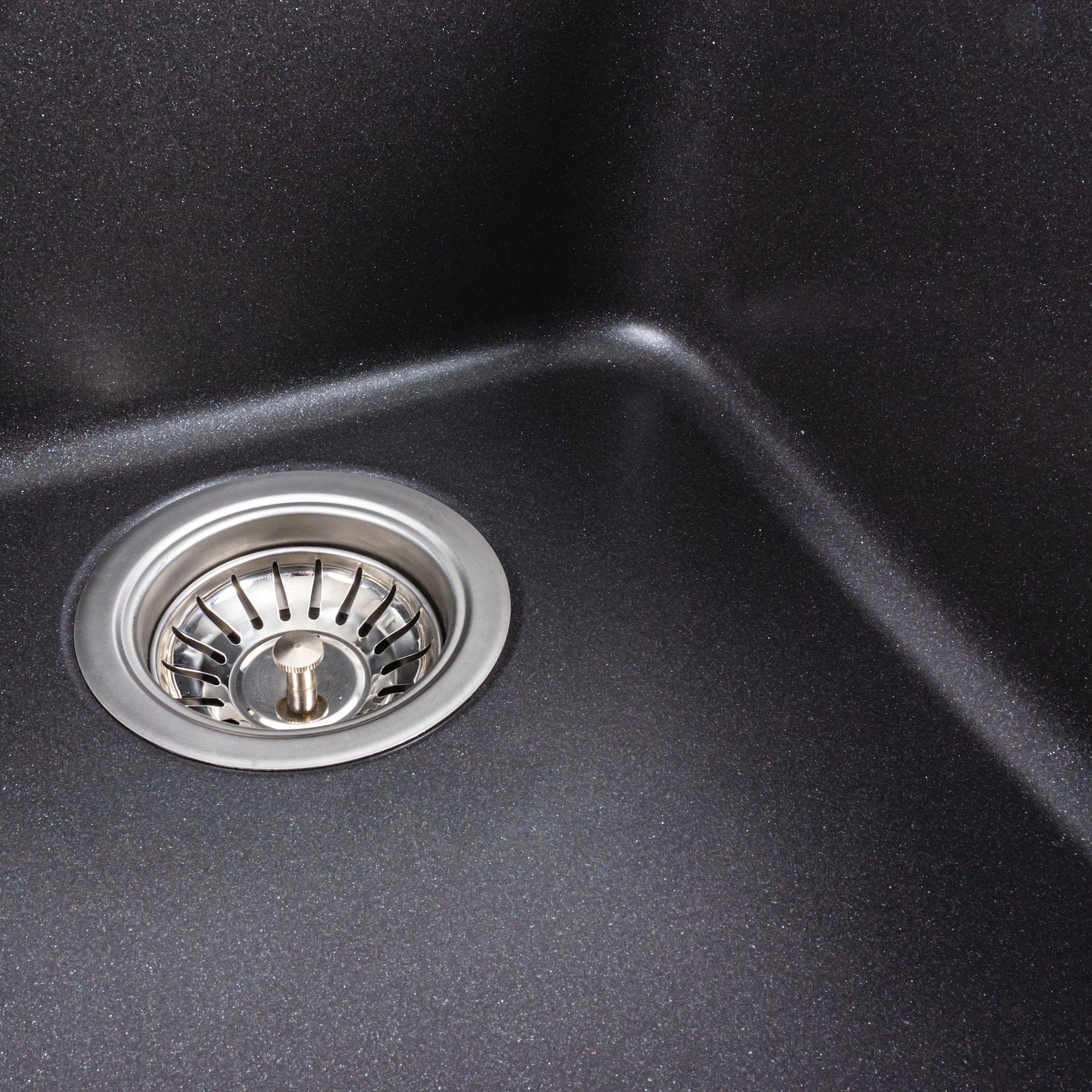 Мойка для кухни гранитная Platinum 4050 KORRADO матовая Морион - фото 5 Мойка для кухни гранитная Platinum 4050 KORRADO матовая Морион - фото 5