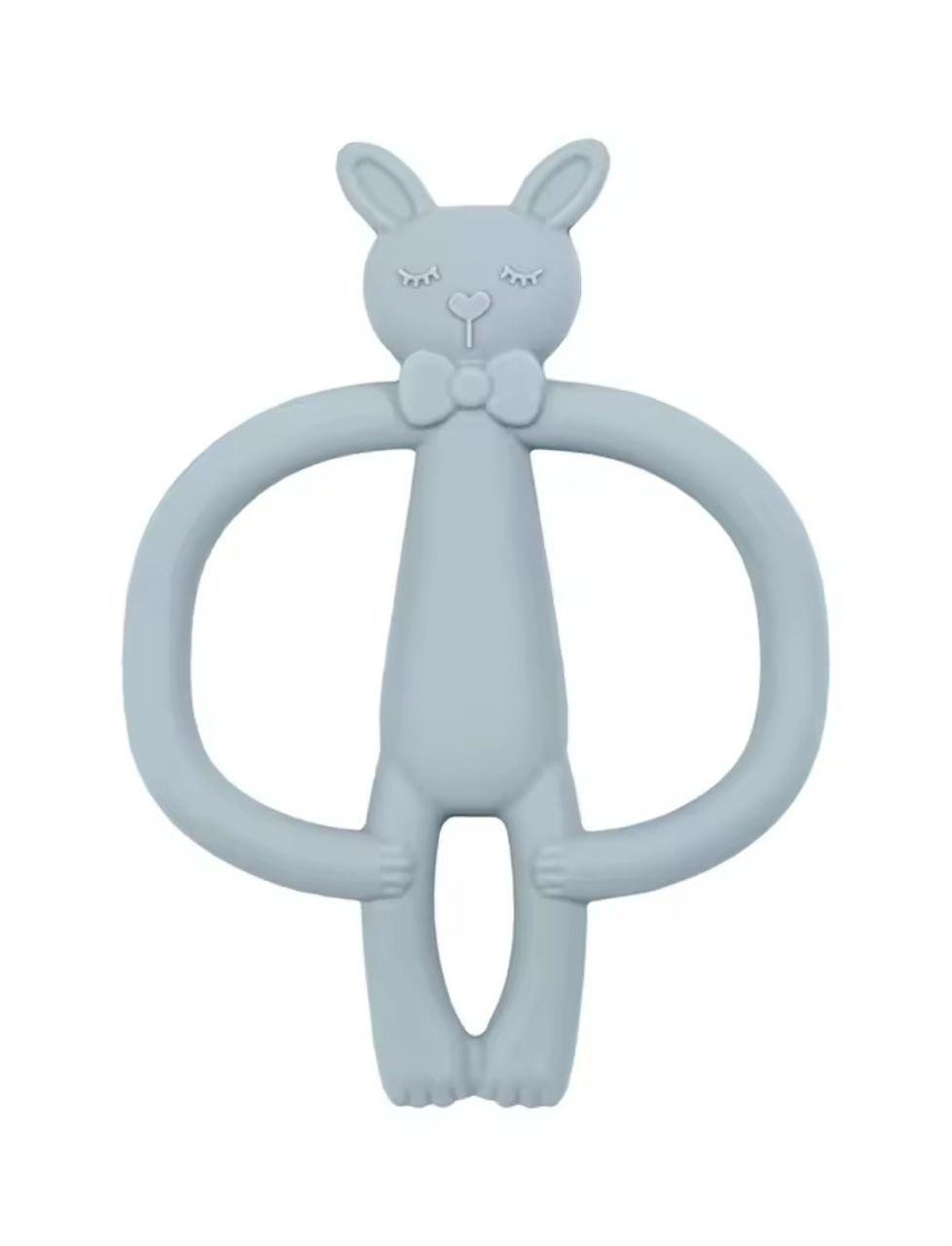 Прорізувач силіконовий для малюків Кролик блакитний