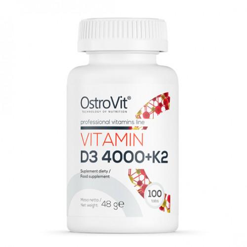 Вітамін D3 К2 OstroVit Vitamin D3 4000 K2 100 tabl