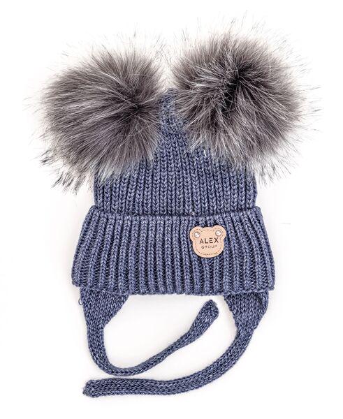 Шапка детская для мальчиков Алекс D804 флис 44-48 см меланж Синий