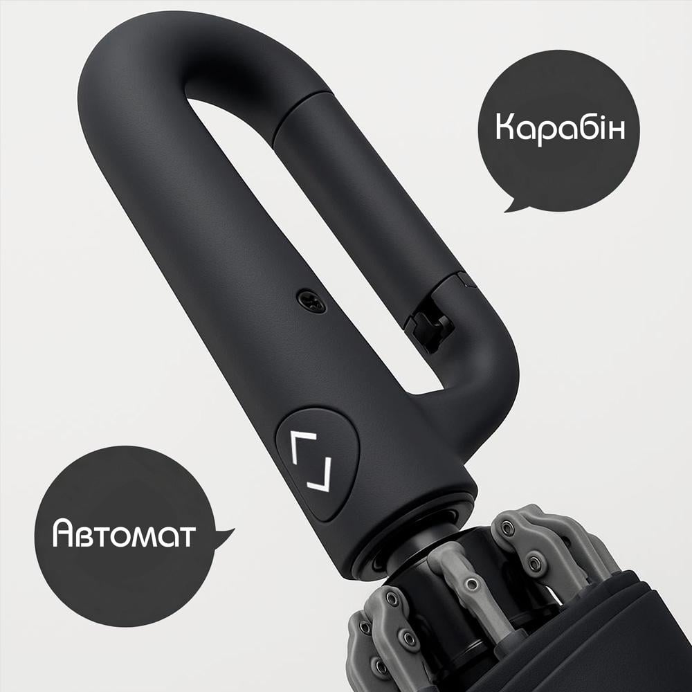 Зонтик автоматический LOSSO ClipX Черный (521031164) - фото 4