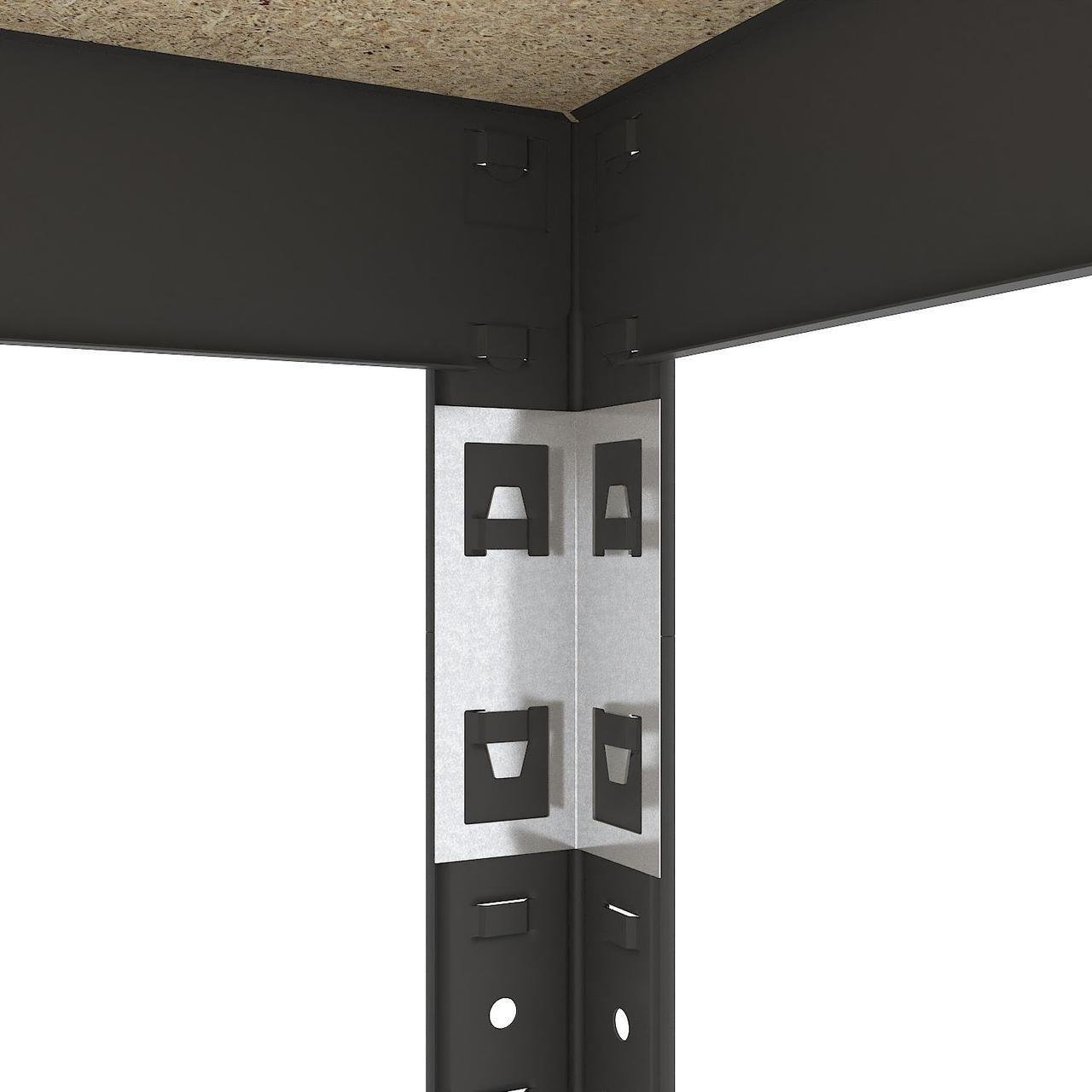 Стелаж Меткас Бюджет КД 175 кг/полицю 5 полиць ДСП металевий 1800x900x400 мм (2519008077) - фото 8