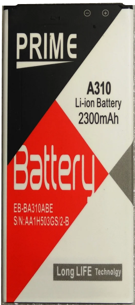 Аккумулятор Prime для Samsung A3 2016/A310 EB-BA310ABE 2300 mAh (000020927)