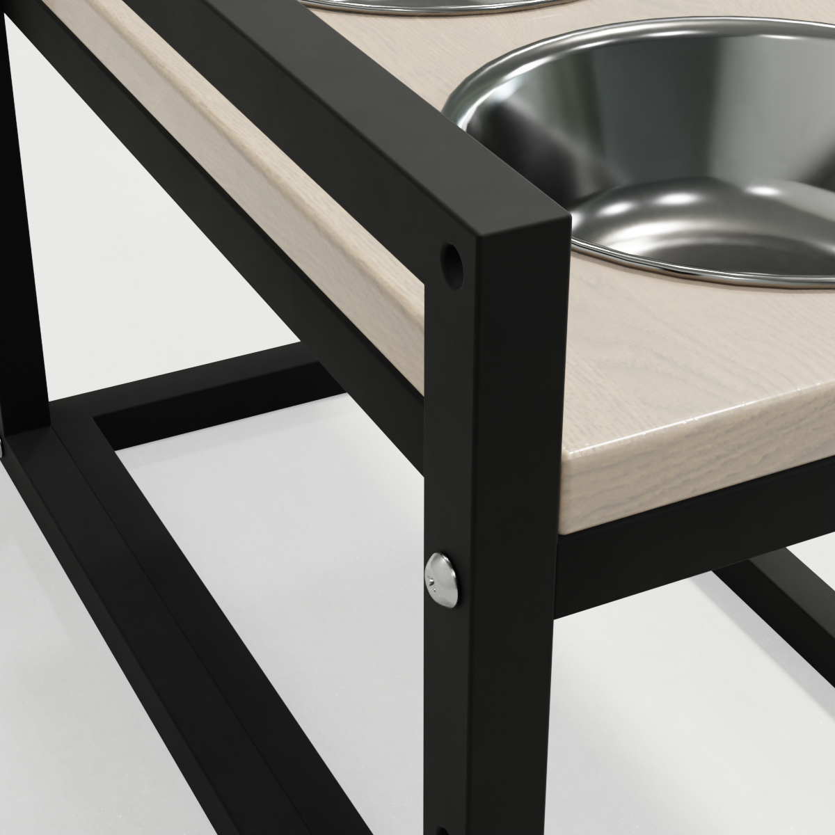 Миски на регулируемой подставке для средних собак Hollky Flex M 2х0,85 л (FM-422530-BLWH) - фото 10 Миски на регулируемой подставке для средних собак Hollky Flex M 2х0,85 л (FM-422530-BLWH) - фото 10