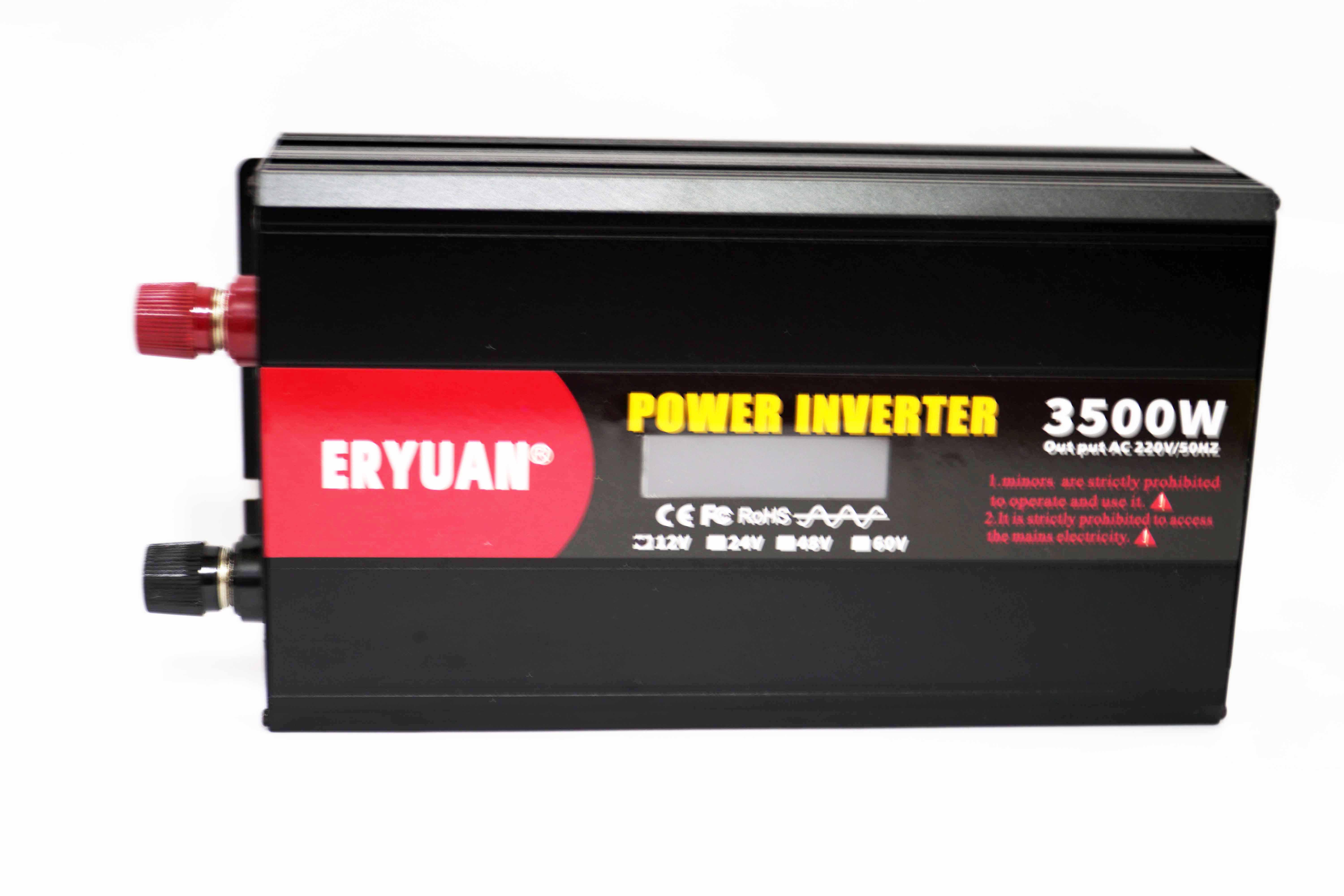 Автомобильный инвертор ERYUAN с чистой синусоидой 3500W LCD AC/DC 12V с вольметром (17921769) - фото 2 Автомобильный инвертор ERYUAN с чистой синусоидой 3500W LCD AC/DC 12V с вольметром (17921769) - фото 2