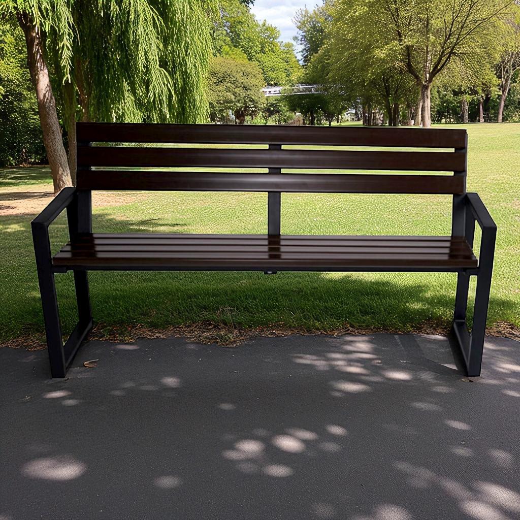 Лавка садова ТОБІ ШО модерн люкс ПВХ 1614х838х545 мм Коричнево-чорний - фото 4 Лавка садова ТОБІ ШО модерн люкс ПВХ 1614х838х545 мм Коричнево-чорний - фото 4