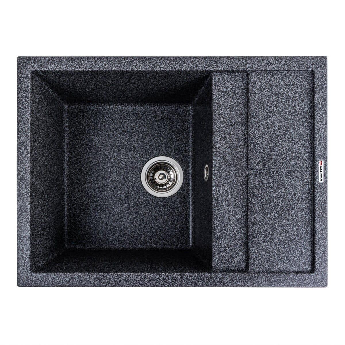 Мойка гранитная Valeso Lotos 650х500 врезная прямоугольная Графит матовая (PLTM-SP000046914)
