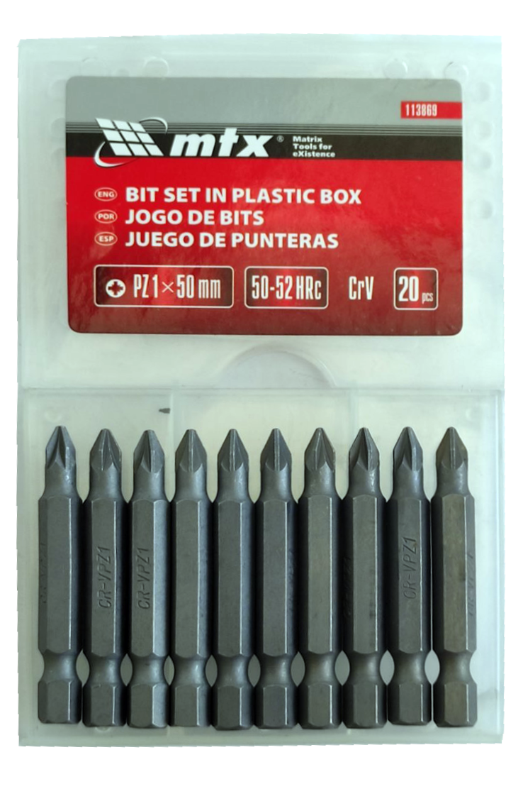 Биты МТХ PZ1х50 мм 10 шт. (51523)